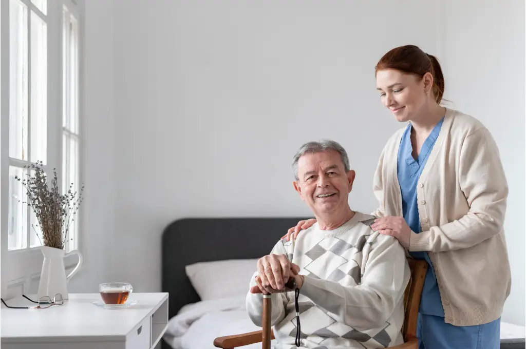 Nurse providing home healthcare in Sharjah